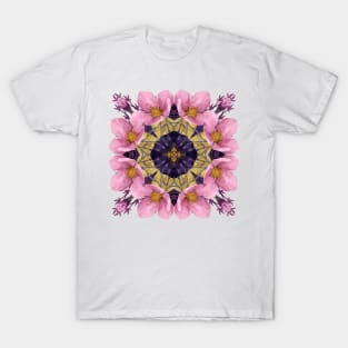 Pink and Purple Hellebore Flowers T-Shirt